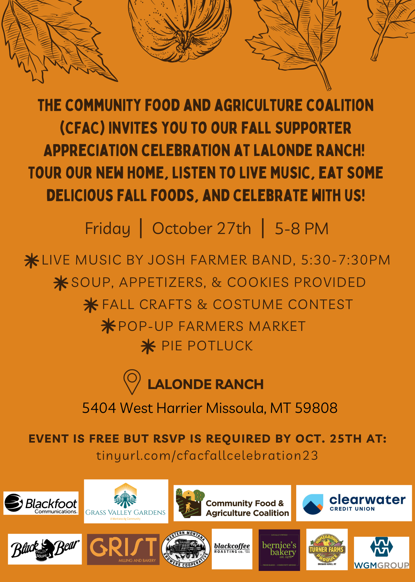 Fall Supporter Appreciation Party at LaLonde Ranch! - Community Food ...